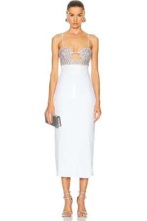 PATBO Hand Beaded Sequin Midi Dress in
