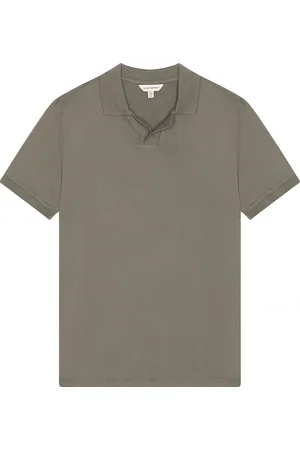 CLUB MONACO Johnny Collar Polo in Charcoal