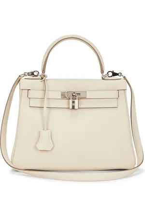 Hermès Togo Kelly 28 Retourne Handbag in Cream