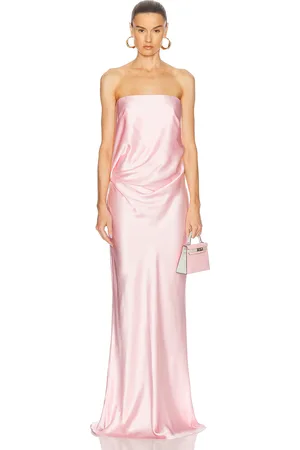 The Sei Draped Strapless Gown in Pink