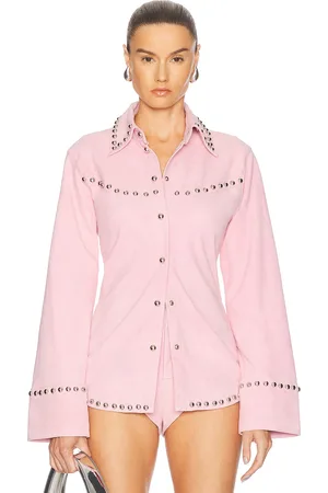 Retrofete Palmira Suede Shirt in Pink