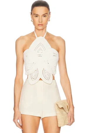 Cult Gaia Emelia Knit Top in Cream