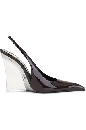 Saint Laurent Miller Wedge Pump in Wine