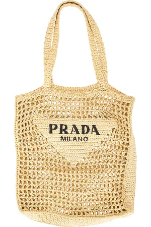 Prada Raffia Tote Bag in
