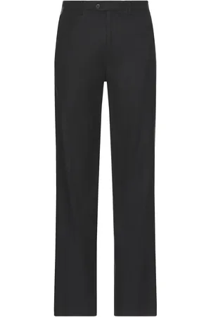 CLUB MONACO Herringbone Linen Suit Trousers in Black