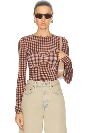 Miaou Long Sleeve Tee in Brown