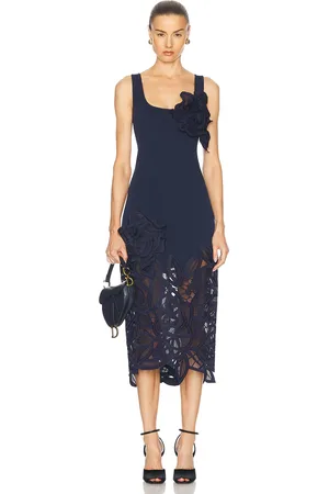 Oscar de la Renta Long Knit Dress in