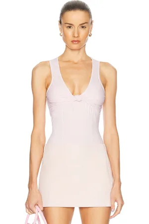 FLEUR DU MAL Wrap Tie Bodysuit in Blush