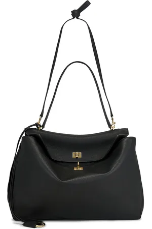 Balenciaga Rodeo Large Top Handle Grained Leather Bag in