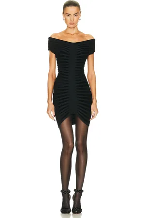 Alaïa 3d Velvet Dress in in Black