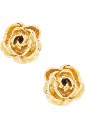 MAGDA BUTRYM Rose Stud Earrings in Metallic