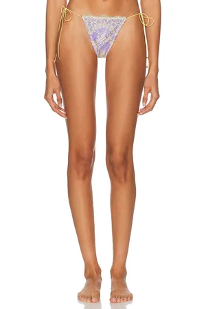 Bananhot Nina Bikini Bottom in Lavender,Yellow