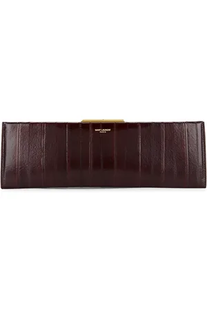 Saint Laurent Large Midnight Clutch in Brown