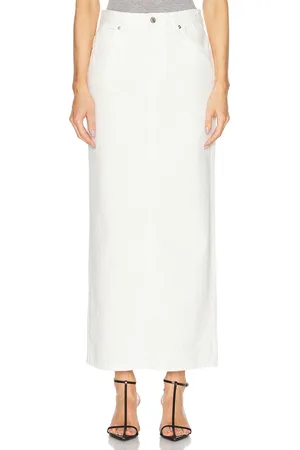 NILI LOTAN Ozzy Denim Skirt in White