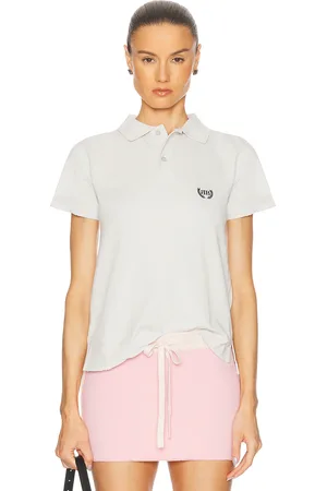 Balenciaga Short Sleeve Fitted Polo in White