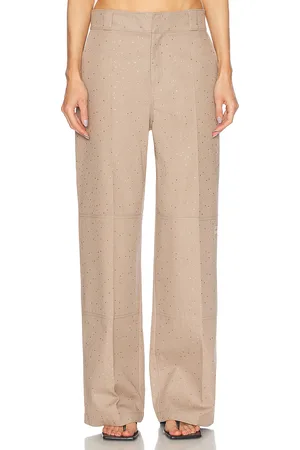 Alexander Wang Mid Rise Workwear Pant in Taupe