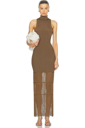 Khaite Zare Dress in Tan
