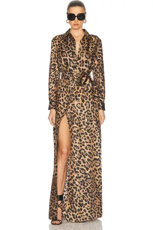 Tom Ford Belted Long Shirt Dress in Brown