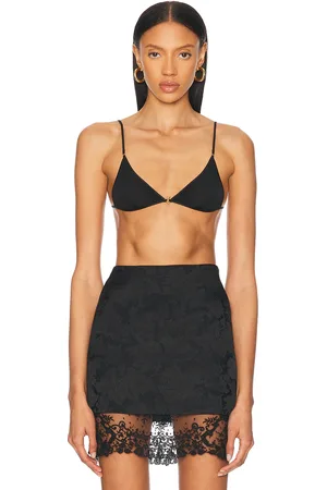 Saint Laurent Triangle Bra in Black
