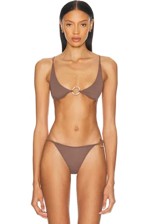 Tropic of C Orb Universo Bralette Bikini Top in Brown