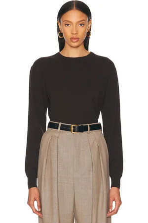 Saint Laurent Crewneck Sweater in Black,Chocolate