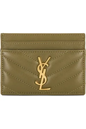 Saint Laurent Credit Card Case in Olive