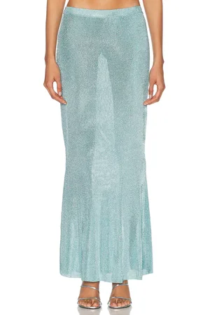 SER.O.YA Harmony Metallic Skirt in Baby Blue