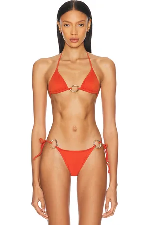 Tropic of C Orb Praia Bikini Top in Brick