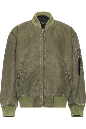 RAG&BONE Manston Nylon Bomber Jacket in Olive