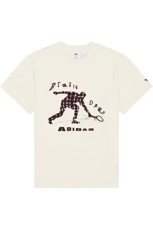 adidas X Brain Dead Tennis Player Tee in Cream