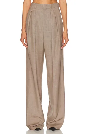 Saint Laurent Straight Leg Pant in Taupe