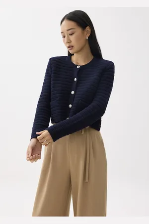 Love Bonito Kiara Shoulder Padded Crop Knit Cardigan-052-L