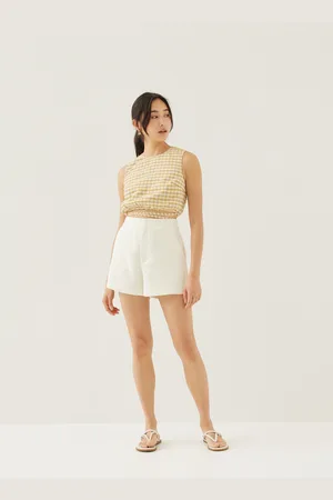Love Bonito Larson Textured Gingham Crop Top-091-L