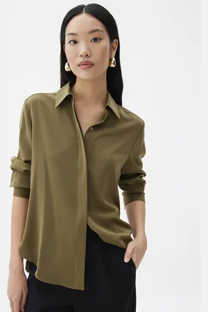 Love Bonito Ivy Satin Button Down Shirt-079-L