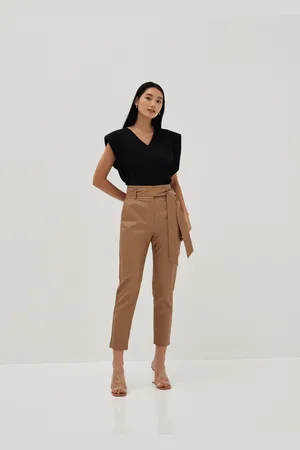 Love Bonito Mindi Pleather Peg Leg Trousers-276-S