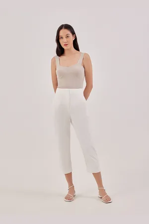 Love Bonito Roxanne Cotton Tailored Peg Leg Pants-031-M