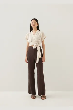Love Bonito Emory Textured Flare Pants-273-XL