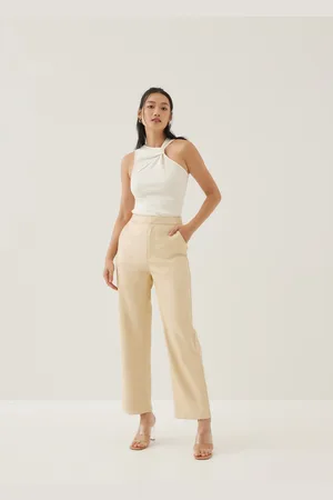 Love Bonito Francey Pleather Straight Leg Pants-082-L
