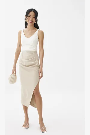 Love Bonito Divya Asymmetric Drape Midi Skirt-042-XL
