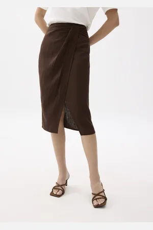 Love Bonito Upcycled High Waist Pencil Midi Skirt-277-M