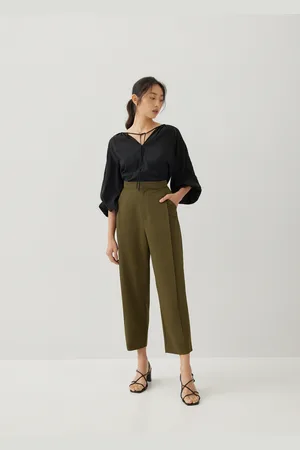 Love Bonito Zaldie Pleat Peg Leg Pants-079-XS