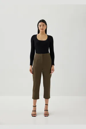 Love Bonito Roxanne Cotton Tailored Peg Leg Pants-079-S