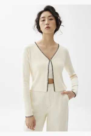 Love Bonito Crop V-neck Knit Cardigan-035-L