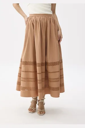 Love Bonito Elastic Broderie Fit & Flare Midaxi Skirt-276-L