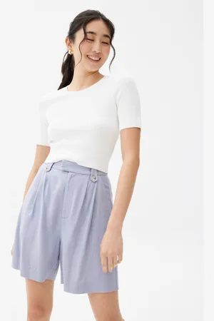 Love Bonito Linen A-line Shorts-347-M