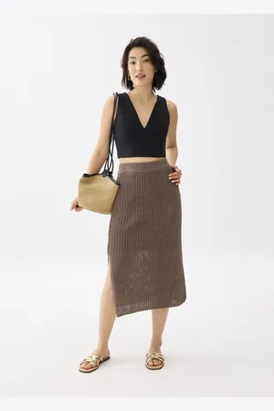 Love Bonito Knit Column Midi Skirt-235-L