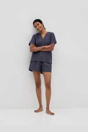 Love Bonito Izabela Textured Notch Neck Lounge Shirt-169-S