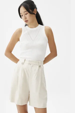 Love Bonito Linen A-line Shorts-082-M
