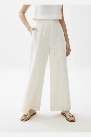 Love Bonito Elastic Lace Wide Leg Pants-106-L