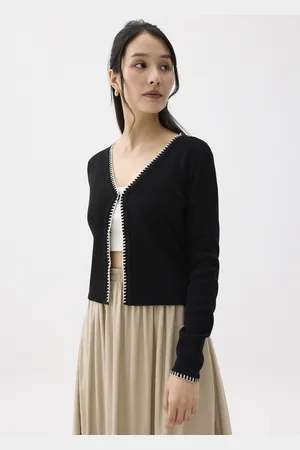 Love Bonito Crop V-neck Knit Cardigan-014-L